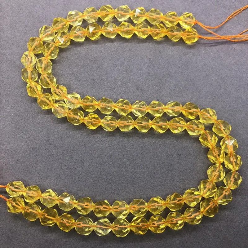 Citrine Yellow Quartz Beads 6/8/10Mm Faceted Natural Stone Cut Gem DIY