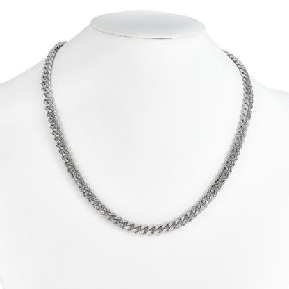 Italian Sterling Silver Diamond-Cut Cuban Chain Necklace, 24"