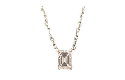 EMERALD CUT DIAMOND SOLITAIRE PENDANT 4 PRONG SET 1.00 CT DIAMOND PENDANT