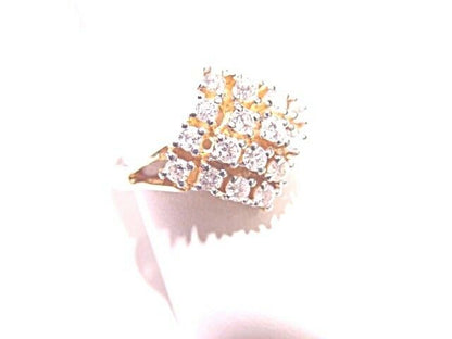 .85 CT 16 STONE 5 POINTERS ROUND BRILLIANT CUT RING