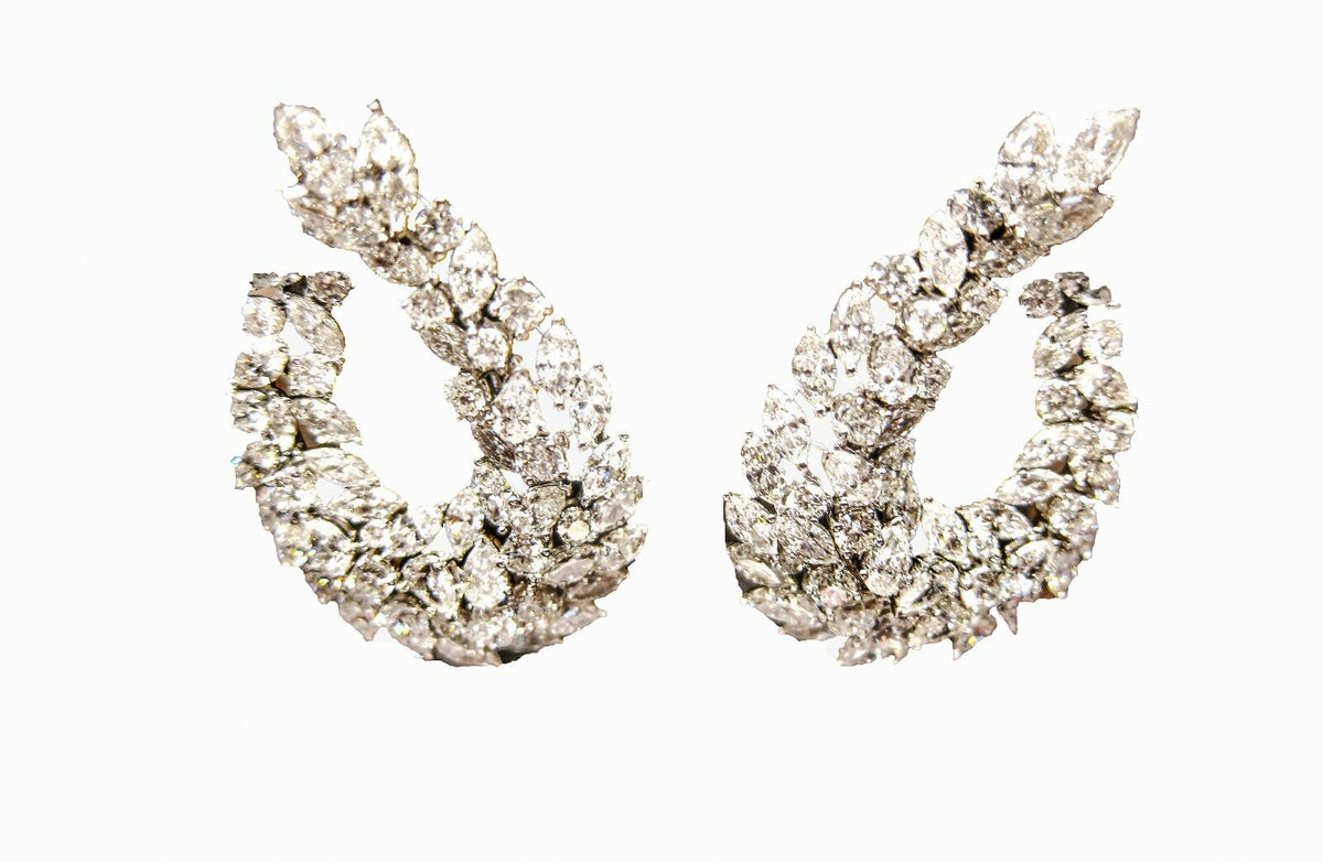 DIAMOND EARRING PEAR ROUND BRILLIANT MARQUISE SHAPE SET DIAMOND EARRING