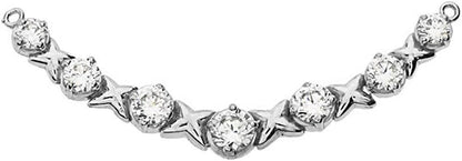 Dazzling 14K White Gold Diamond XOXO Pendant Necklace