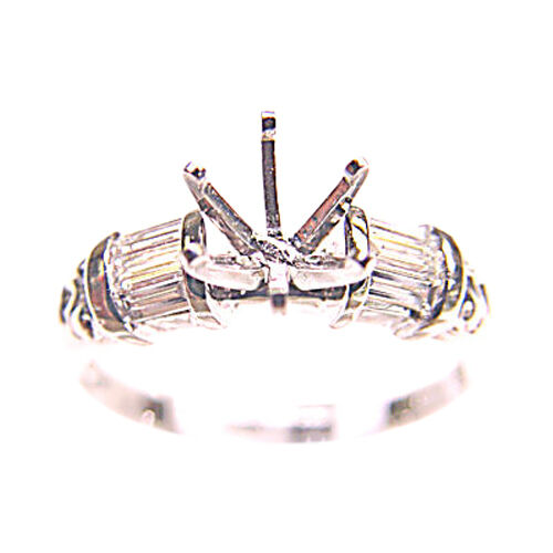 DIAMOND BAGUETTE SHAPE DOME SET 6 PRONG SET FOR A 8.90MM DIAMOND
