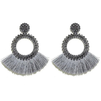 Tassel Earrings Women Punk Earings Fashion Jewelry Hanging Crystal Star Girls Ea