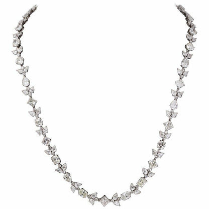 Diamond Necklace! 53.61 ct Multi Shape Long Diamond Necklace