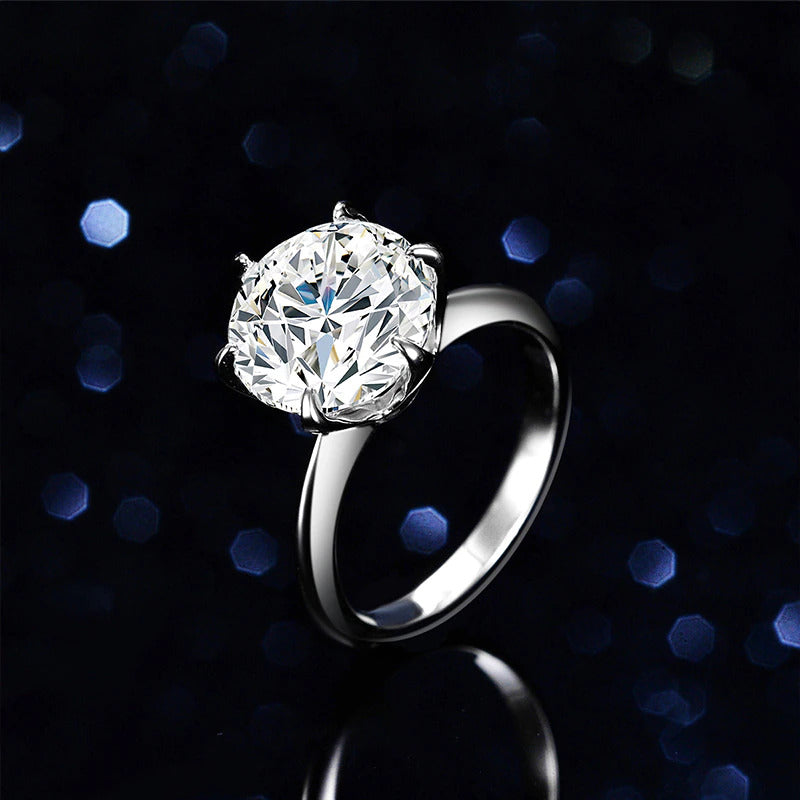 5Ct Moissanite Solitaire Ring for Women 3MM Infinite Full Enternity Diamond