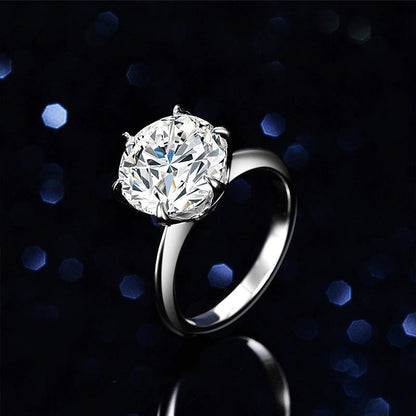 5Ct Moissanite Solitaire Ring for Women 3MM Infinite Full Enternity Diamond