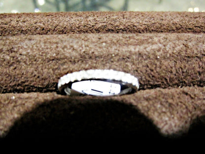 diamond round brilliant half way set top set band