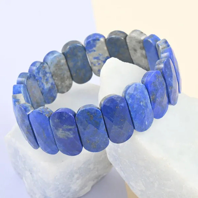 Shop LC 925 Sterling Silver Mix Lapis Lazuli Strech Beaded Bracelet for Women Ct