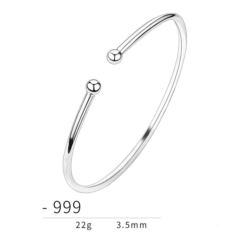 Silver Anklet Female Adult Palace Bell Red Rope Solid Nie Xiaoqian Same Bell Foo