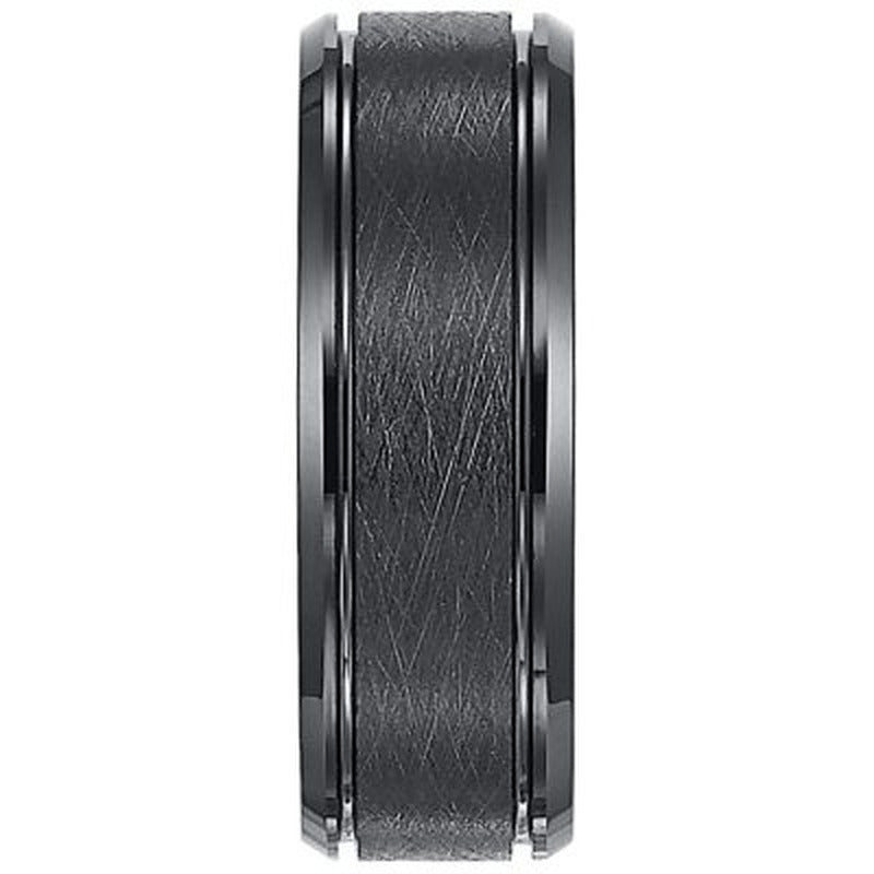 8Mm Tungsten Carbide Comfort Fit Band with Brushed Finish