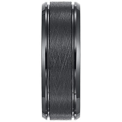 8Mm Tungsten Carbide Comfort Fit Band with Brushed Finish