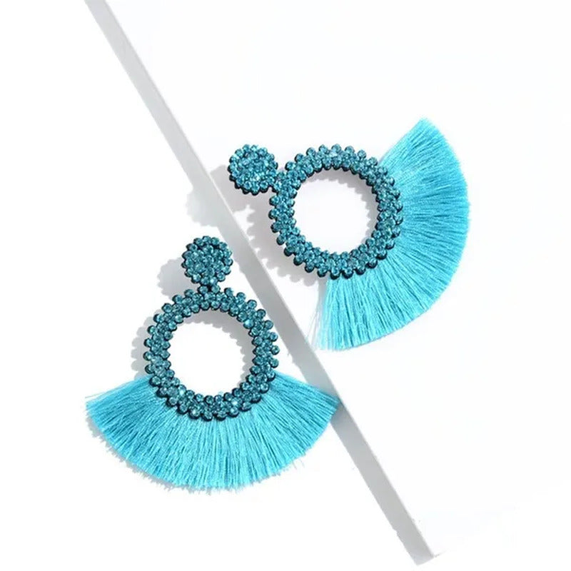 Tassel Earrings Women Punk Earings Fashion Jewelry Hanging Crystal Star Girls Ea