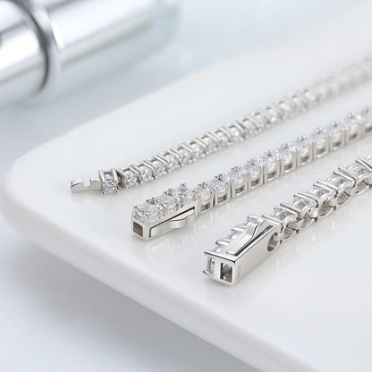 Authentic 925 Sterling Silver Tennis Chain Bracelet Moulding Process