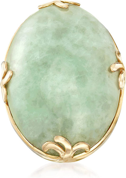 Jade Ring in 18Kt Gold over Sterling