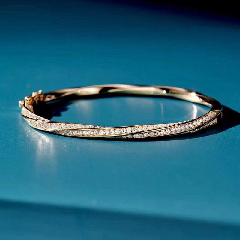 100% 925 Sterling Silver Sparkling High Carbon Diamond Bracelets