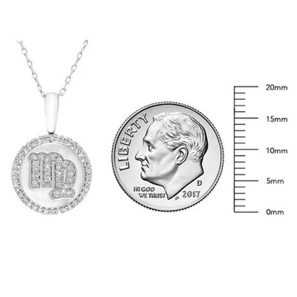 0.17 CT. T.W. Diamond Zodiac Symbol Pendant in Sterling Silver