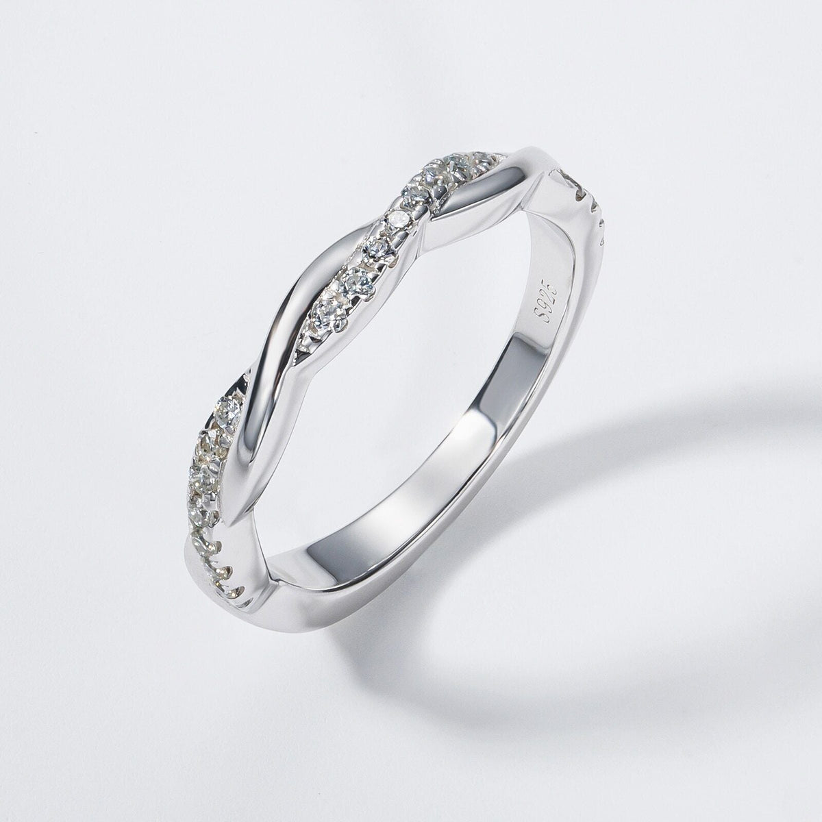 Anujewel 1.5Ct Princess Cut Center Moissanite Bridal Rings Set 925 Sterling