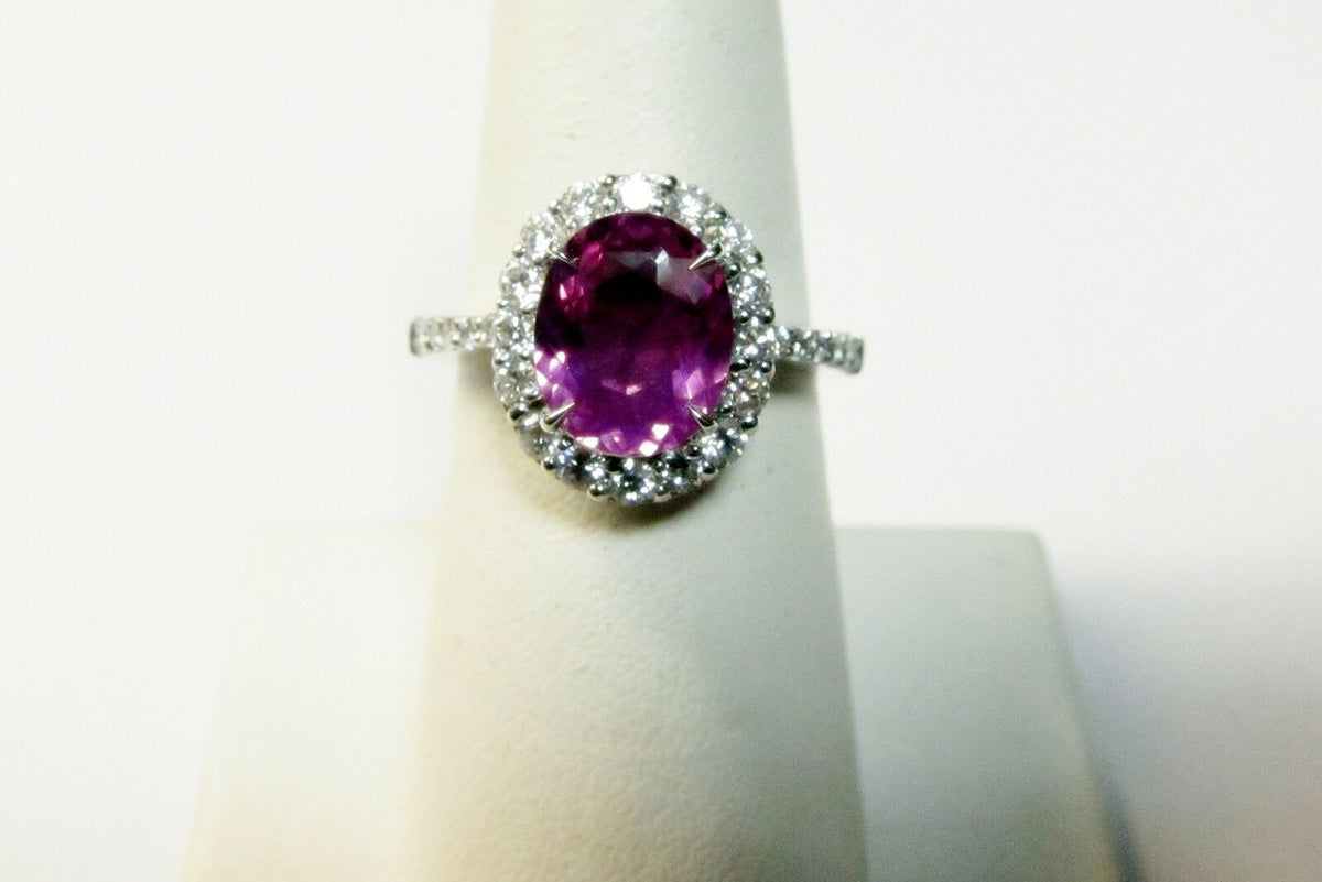SAPPHIRE PINK OVAL SHAPE 9.60X7.82X4.10MM DIAMOND ROUND