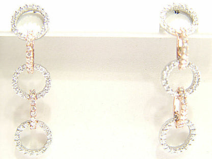 DIAMOND ROUND BR SHAPE DANGLE EARRING
