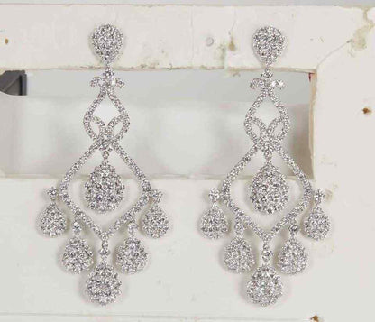 Diamond Gold Chandelier Earrings