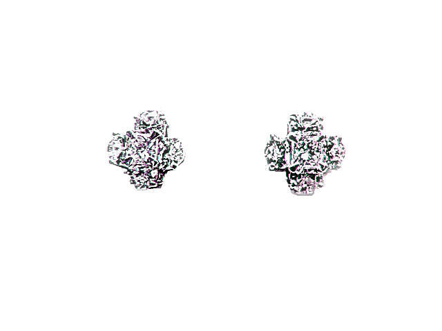 2 SETS OF 4 HALF MOON CUT DIAMOND 1 PRINCESS CUT CENTER