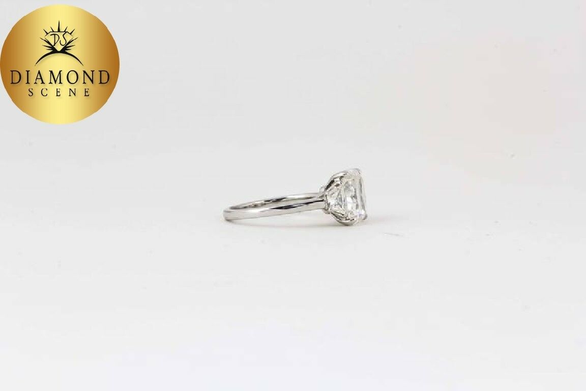 3 Carat GIA Radiant Cut Diamond Engagement Platinum Ring