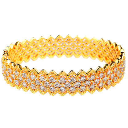 Craft Vintage Bracelet S925 Silver Gold-Plated Zirconium Diamonds
