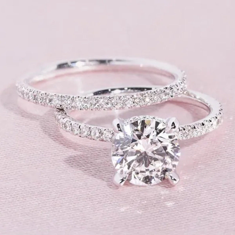 Exquisite Bridal Rings 925 Sterling Silver Diamond Rings for Women Engagement We