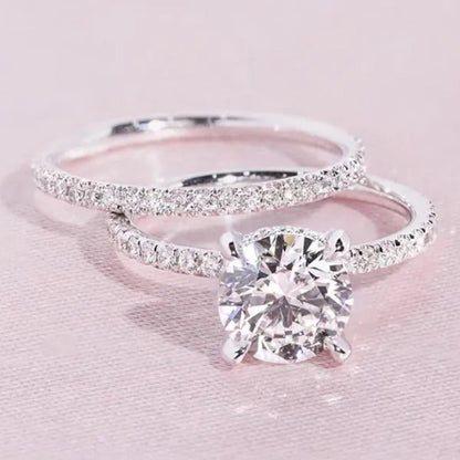 Exquisite Bridal Rings 925 Sterling Silver Diamond Rings for Women Engagement We