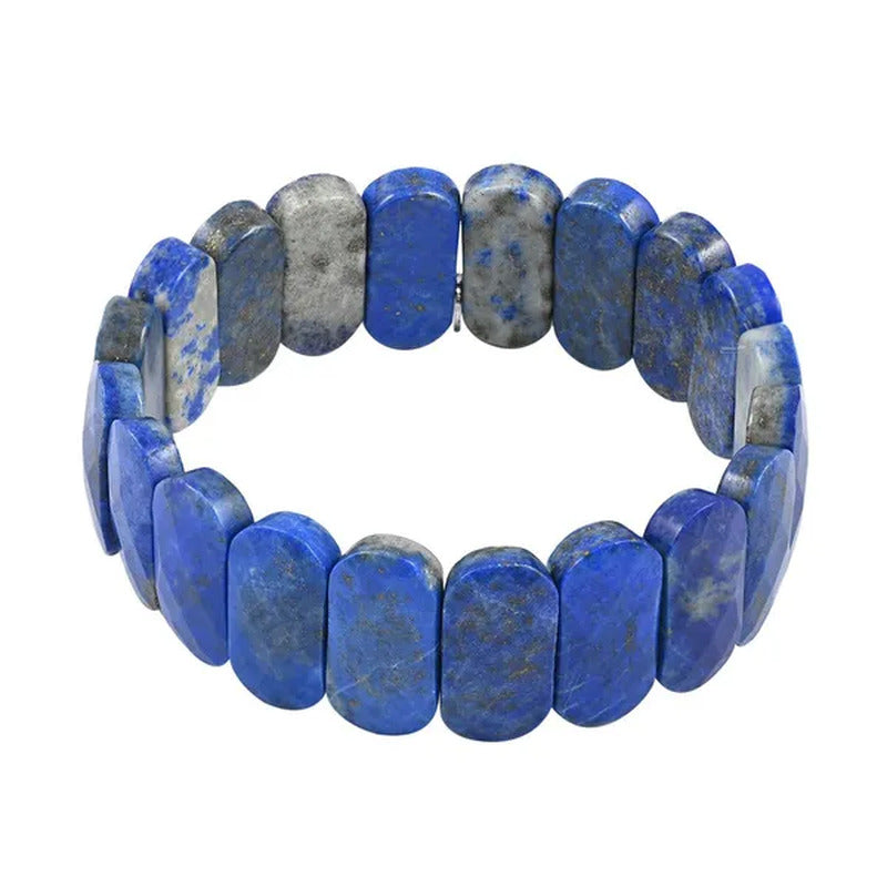 Shop LC 925 Sterling Silver Mix Lapis Lazuli Strech Beaded Bracelet for Women Ct