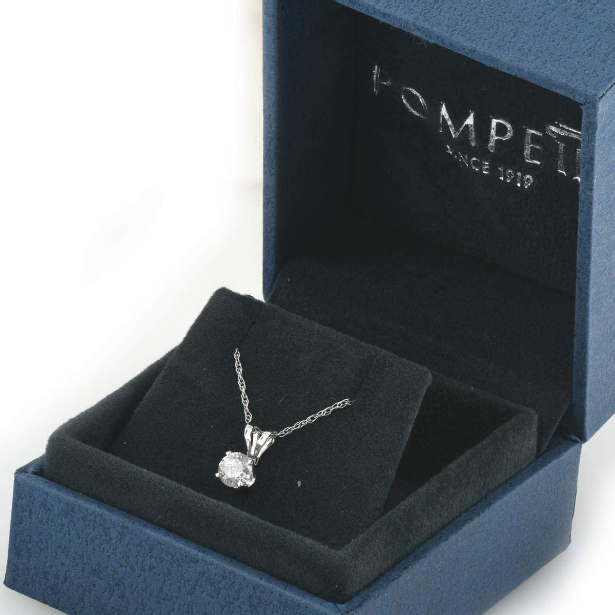 14K White or Yellow Gold 1/3 Ct Diamond Round-Cut Natural Solitaire Pendant Wome