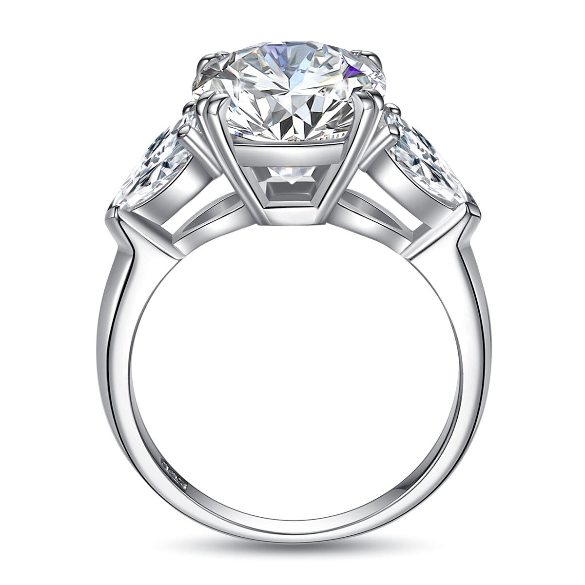 Massive 5 Carat Cushion Moissanite Ring Woman D Color Sterling Silver 925
