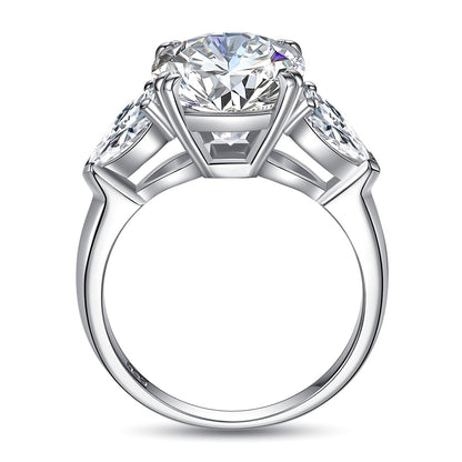 Massive 5 Carat Cushion Moissanite Ring Woman D Color Sterling Silver 925