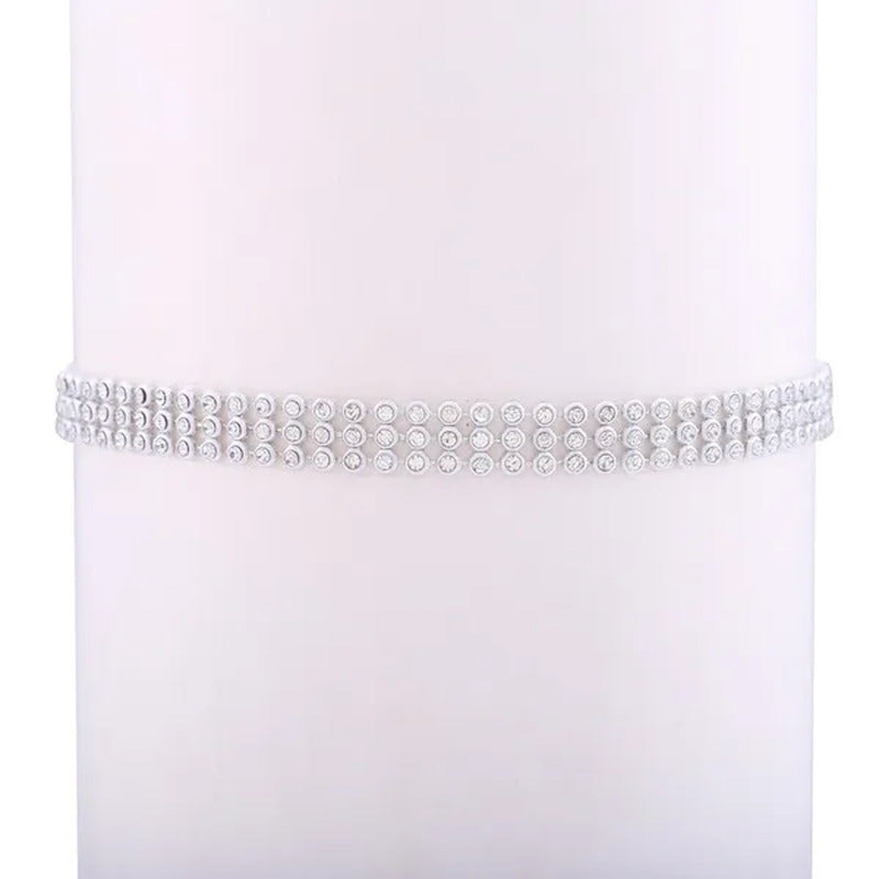 1Pc Women Rhinestones All-Match Choker Necklace Fashion Trendy Jewelry Full Chok