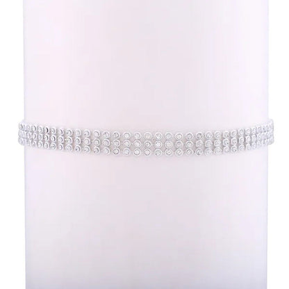 1Pc Women Rhinestones All-Match Choker Necklace Fashion Trendy Jewelry Full Chok