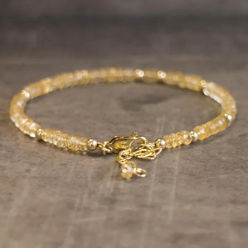Citrine Bracelet Sterling Silver or Gold Filled, Natural Citrine Jewelry, Gemsto