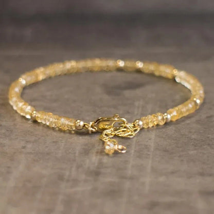 Citrine Bracelet Sterling Silver or Gold Filled, Natural Citrine Jewelry, Gemsto