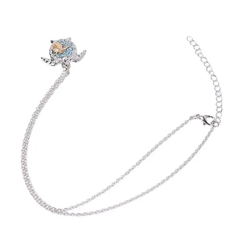 Pendant with Turtle Marine Turtle with Diamond Necklace