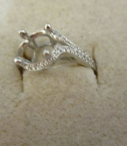 DIAMOND SETTING 3/4 WAY SET FOR 6.80MM STONE SMALL PIECE OF GOLD FOR RE-SIZEING