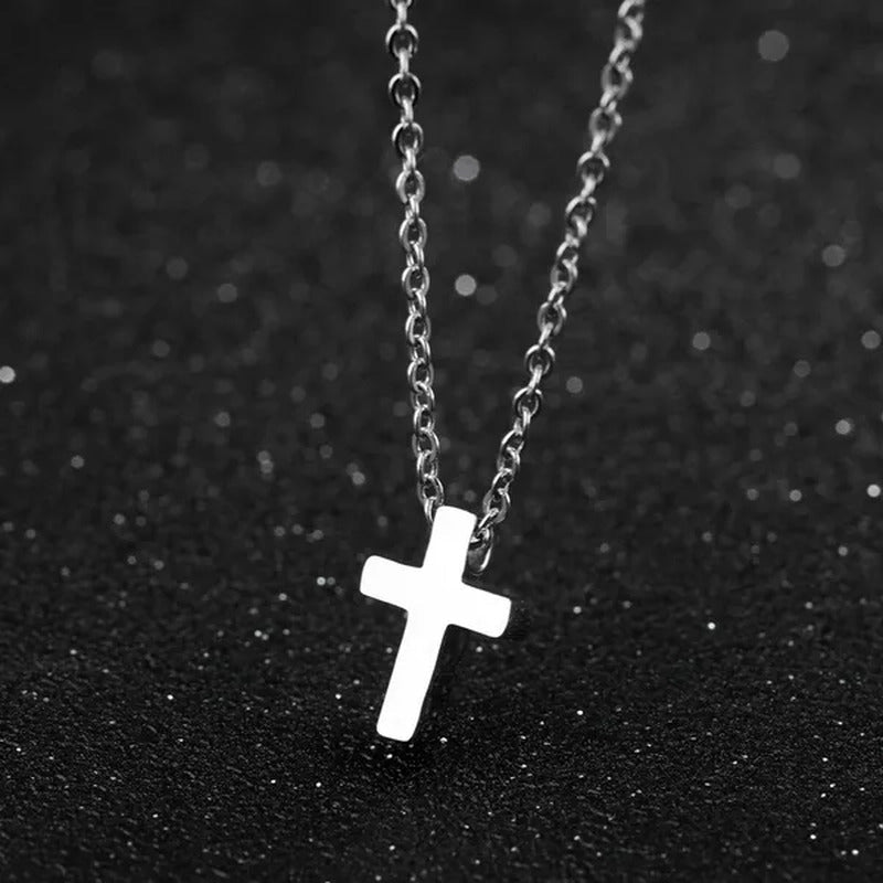 Simple Style Small Tiny Cute Cross Pendant Silver / Black / Rose Gold Exquisite
