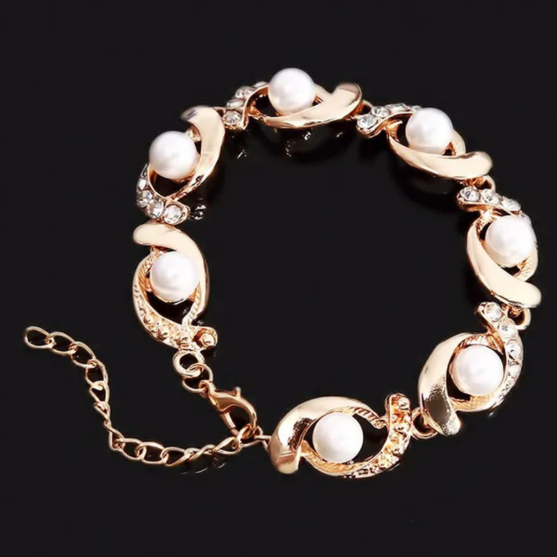European and American Creative New Pearl Necklace Suit, Alloy Diamond Necklace E