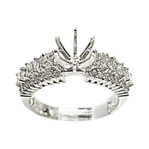 6 PRINCESS ROUND BRILLIANT DIAMOND SETTING 6 PRONG