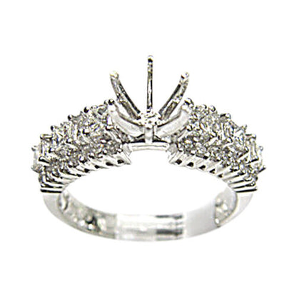 6 PRINCESS ROUND BRILLIANT DIAMOND SETTING 6 PRONG