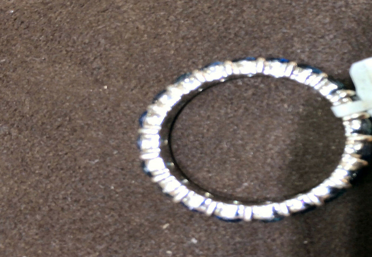 sapphire eternity band round shape sapphires bar set band