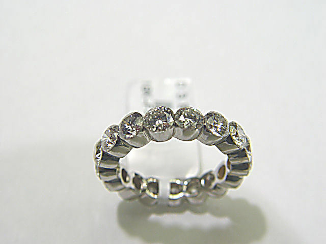 17 ROUND BRILLIANT DIAMOND ETERNITY BAND BEZEL SET DIAMOND BAND ANNIVERSARY BAND