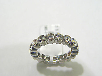 17 ROUND BRILLIANT DIAMOND ETERNITY BAND BEZEL SET DIAMOND BAND ANNIVERSARY BAND