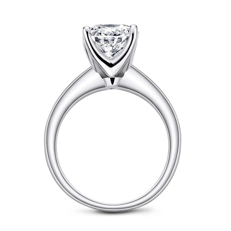 3.0Carat D Color Moissanite Diamond Solitaire Wedding Rings for Women 100% 925