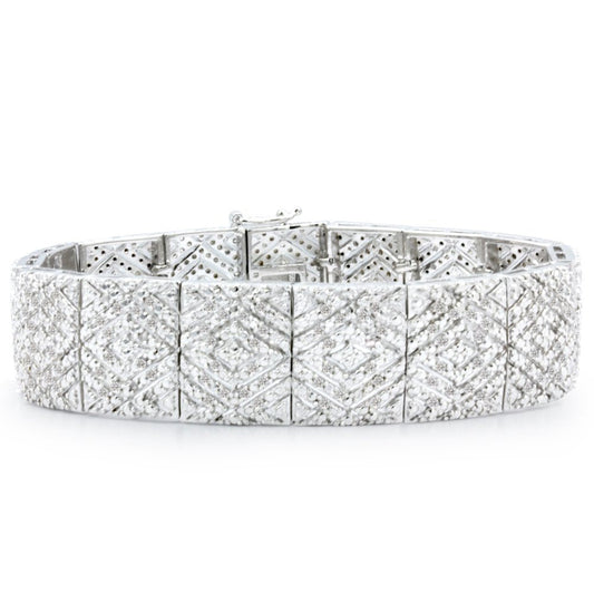 2 Carat Diamond Art Deco Bracelet, 7 Inches for Women