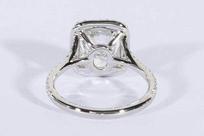 2 Carat GIA Cushion Cut Engagement Ring Set in a Delicate Handmade Setting